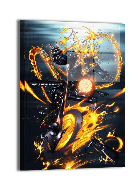 Ghost Rider Marvel Wall Art Metal Print — Johnny Blaze HD Metal, Premium Wall Art by Snapping Turtle Gallery
