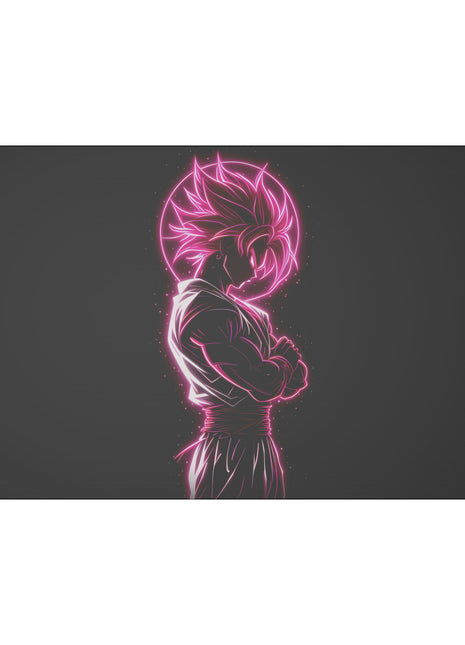 Goku Rose Art | Acrylic, Metal & Canvas - Snapping Turtle Gallery