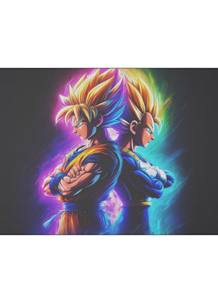 Goku Vegeta Art | Acrylic, Metal & Canvas - Snapping Turtle Gallery