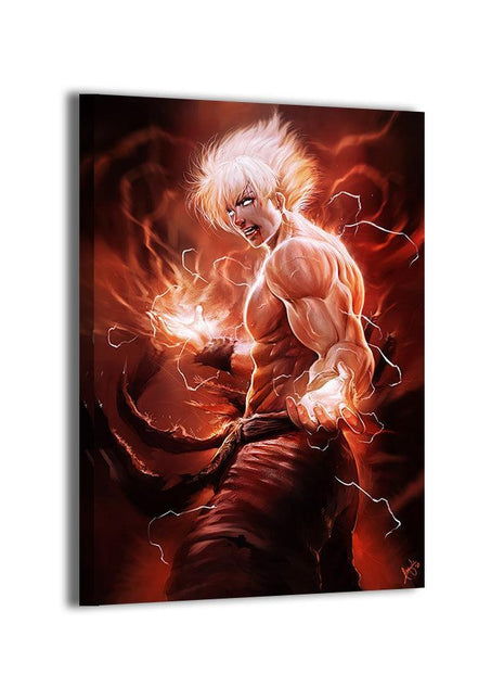 Goku Art | Acrylic, Metal & Canvas - Snapping Turtle Gallery