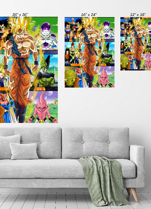 Goku Wall Art | Dragon Ball Z Fan Art | Snapping Turtle Gallery - Snapping Turtle Gallery
