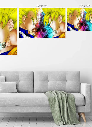 Goku & Vegeta Wall Art | Dragon Ball Z Acrylic, Metal & Canvas Print - Snapping Turtle Gallery