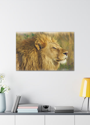 Golden Guardian – Lion with Radiant Mane Wall Art | STG Collection - Snapping Turtle Gallery