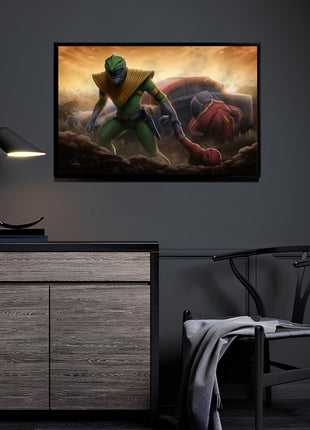 Green Ranger Wall Art | Power Rangers Acrylic, Metal & Canvas - Snapping Turtle Gallery