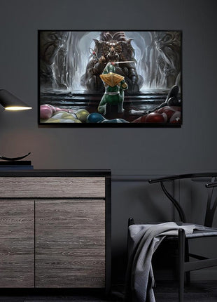 Green Ranger Rita Repulsa Art | Acrylic, Metal & Canvas - Snapping Turtle Gallery
