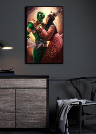 Green Ranger & Rita Wall Art | Power Rangers Ultra-HD Acrylic & Metal - Snapping Turtle Gallery