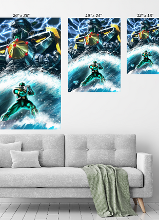 Green Ranger Wall Art | Power Rangers Fan Art | Snapping Turtle Gallery - Snapping Turtle Gallery