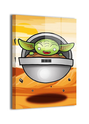Grogu Wall Art | Star Wars Mandalorian HD Acrylic Metal & Canvas Print - Snapping Turtle Gallery