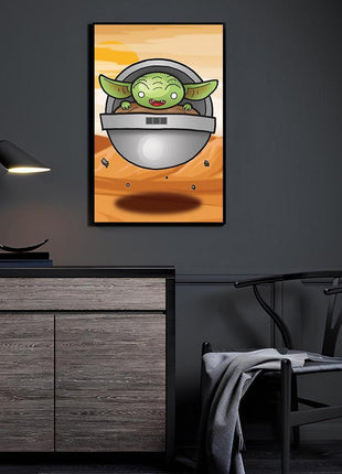 Grogu Wall Art | Star Wars Mandalorian HD Acrylic Metal & Canvas Print - Snapping Turtle Gallery