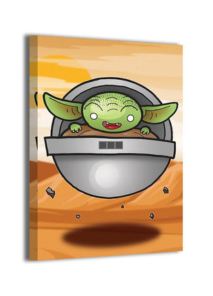 Grogu Wall Art | Star Wars Mandalorian HD Acrylic Metal & Canvas Print - Snapping Turtle Gallery