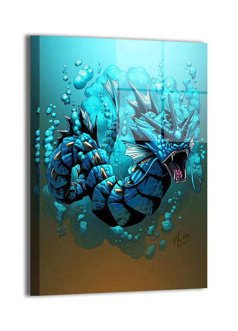 Gyarados Wall Art | Pokémon Fan Art | Snapping Turtle Gallery [variant_option1] Print, Premium Wall Art by Snapping Turtle Gallery