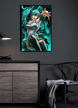 Hatsune Miku Wall Art | Acrylic, Metal & Canvas Print - Snapping Turtle Gallery
