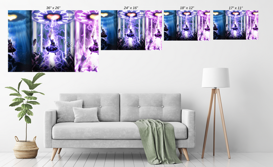 Master Xehanort raising Keyblade under Kingdom Hearts - Size Chart print