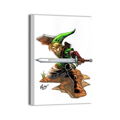Hero’s Valor Wall Art Canvas Print – Link Legend of Zelda by Vhon Remot and Nestor Redulla Jr.