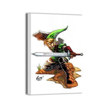 Hero’s Valor Wall Art Metal Print – Link Legend of Zelda by Vhon Remot and Nestor Redulla Jr.