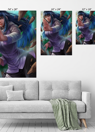 Hinata Wall Art | Naruto Ultra-HD Acrylic, Metal & Canvas Print - Snapping Turtle Gallery