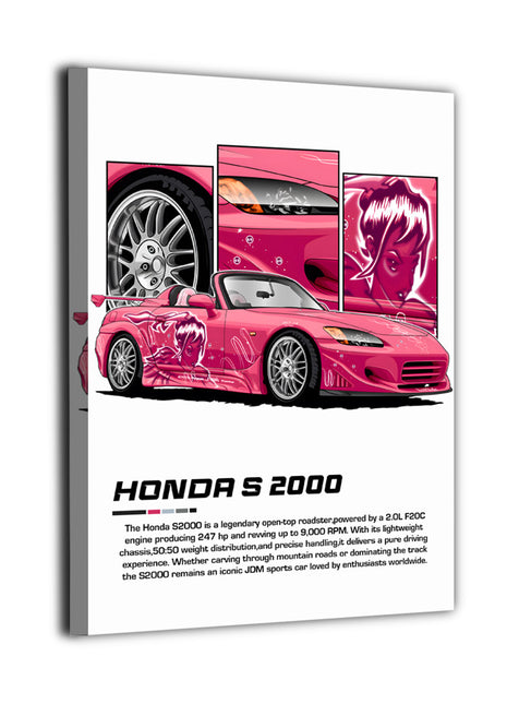 Honda S2000 Wall Art | JDM Ultra-HD Acrylic, Metal & Canvas Print - Snapping Turtle Gallery