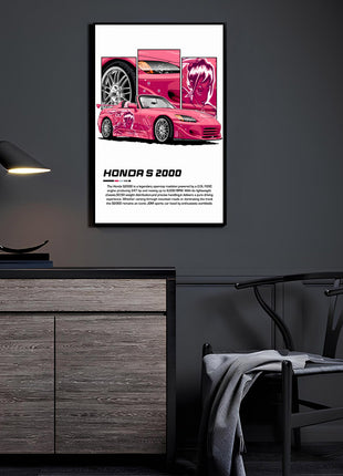 Honda S2000 Wall Art | JDM Ultra-HD Acrylic, Metal & Canvas Print - Snapping Turtle Gallery