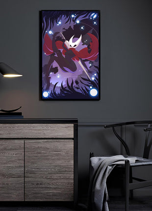 Hornet Wall Art | Hollow Knight Silksong Acrylic, Metal & Canvas - Snapping Turtle Gallery