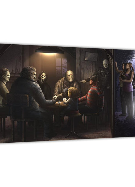 Horror Icons Poker Wall Art | Horror Fan Art | Snapping Turtle Gallery - Snapping Turtle Gallery