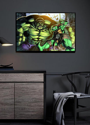 Hulk Raphael Crossover Art | Acrylic, Metal & Canvas - Snapping Turtle Gallery