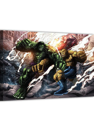 Hulk vs The Thing Wall Art | Marvel Fan Art | Snapping Turtle Gallery [variant_option1] Print, Premium Wall Art by Snapping Turtle Gallery