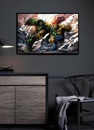 Hulk vs The Thing Wall Art | Marvel Fan Art | Snapping Turtle Gallery [variant_option1] Print, Premium Wall Art by Snapping Turtle Gallery