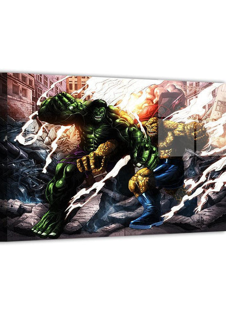 Hulk vs The Thing Wall Art | Marvel Fan Art | Snapping Turtle Gallery [variant_option1] Print, Premium Wall Art by Snapping Turtle Gallery