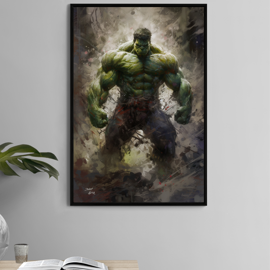 Hulk Watercolors Wall Art on premium canvas, acrylic, and metal – front view