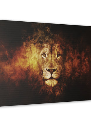Inferno King – Fiery Lion Head Illusion Wall Art | STG Collection [variant_option1] Print, Premium Wall Art by Snapping Turtle Gallery