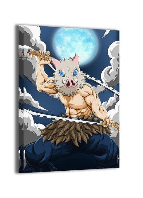 Inosuke Hashibira Wall Art | Demon Slayer Acrylic, Metal & Canvas - Snapping Turtle Gallery