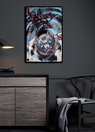 Inosuke Wall Art | Demon Slayer Fan Art | Snapping Turtle Gallery - Snapping Turtle Gallery