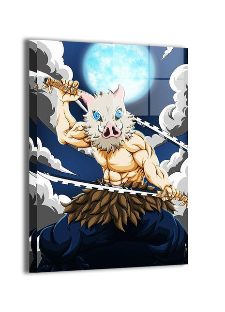 Inosuke Hashibira Wall Art | Demon Slayer Acrylic, Metal & Canvas - Snapping Turtle Gallery