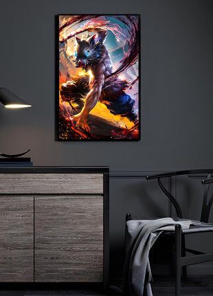 Inosuke Hashibira Wall Art | HD Acrylic, Canvas, Metal Prints, Inosuke Hashibira Demon Slayer wall art. 3mm Acrylic, Dye-Sub Metal & Gloss Canvas. Ready to hang. Buy 3 Get 1 FREE!, [-Snapping Turtle Gallery