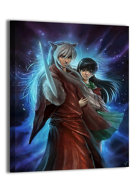 Inuyasha & Kagome Wall Art | Acrylic, Metal & Canvas Print - Snapping Turtle Gallery