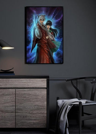 Inuyasha & Kagome Wall Art | Acrylic, Metal & Canvas Print - Snapping Turtle Gallery