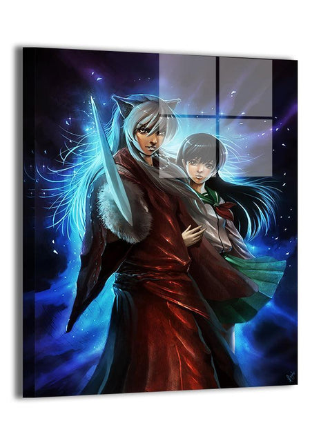 Inuyasha & Kagome Wall Art | Acrylic, Metal & Canvas Print - Snapping Turtle Gallery