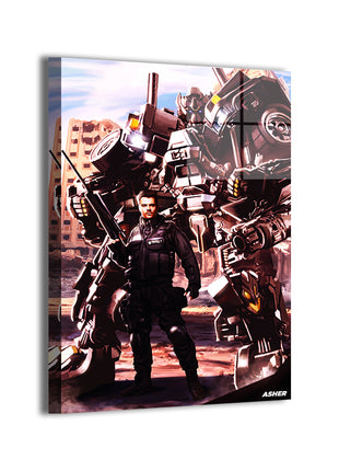 Ironhide Transformers Art | Acrylic, Metal & Canvas [variant_option1] Print, Premium Wall Art by Snapping Turtle Gallery