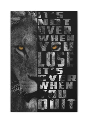 Motivational Lion Art | Acrylic, Metal & Canvas - Snapping Turtle Gallery