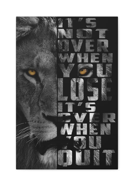 Motivational Lion Art | Acrylic, Metal & Canvas - Snapping Turtle Gallery