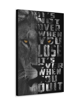 Motivational Lion Art | Acrylic, Metal & Canvas - Snapping Turtle Gallery