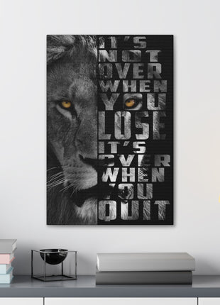 Motivational Lion Art | Acrylic, Metal & Canvas - Snapping Turtle Gallery