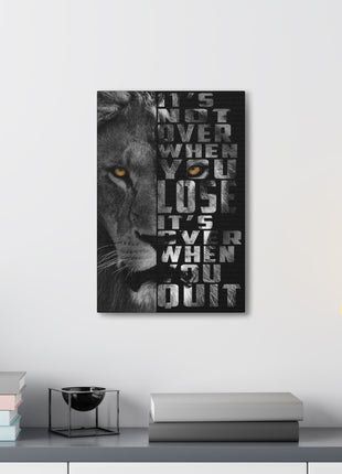 Motivational Lion Art | Acrylic, Metal & Canvas - Snapping Turtle Gallery
