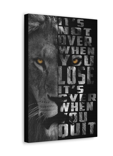 Motivational Lion Art | Acrylic, Metal & Canvas - Snapping Turtle Gallery