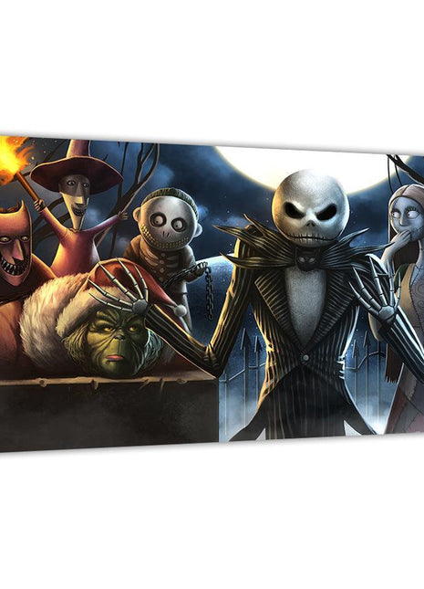 Jack Skellington & Grinch Wall Art | Crossover Fan Art | Snapping Turtle Gallery - Snapping Turtle Gallery