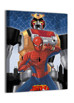 Japanese Spider-Man Leopardon Marvel Art | Acrylic, Metal & Canvas - Snapping Turtle Gallery