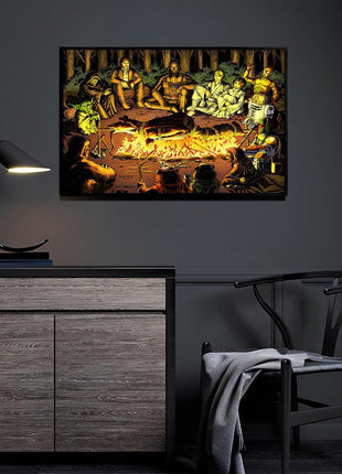 Star Wars Campfire Art | Acrylic, Metal & Canvas - Snapping Turtle Gallery
