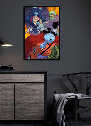 Straw Hat Crew Wall Art | One Piece Wano Acrylic, Metal & Canvas - Snapping Turtle Gallery