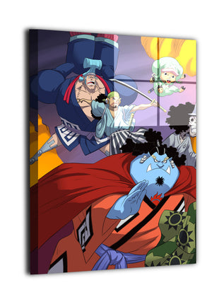 Straw Hat Crew Wall Art | One Piece Wano Acrylic, Metal & Canvas - Snapping Turtle Gallery