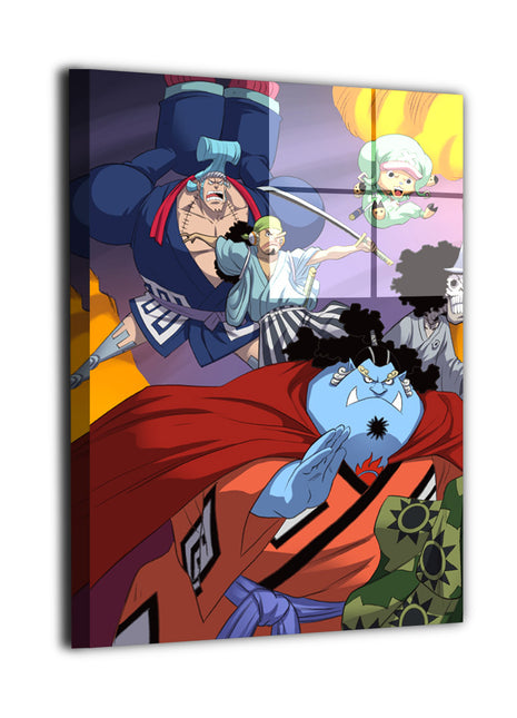 Straw Hat Crew Wall Art | One Piece Wano Acrylic, Metal & Canvas - Snapping Turtle Gallery